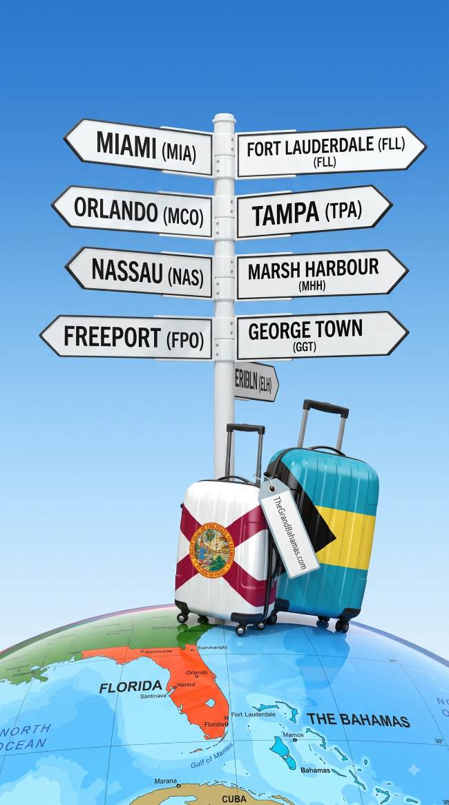 Airports in Florida and the Bahamas