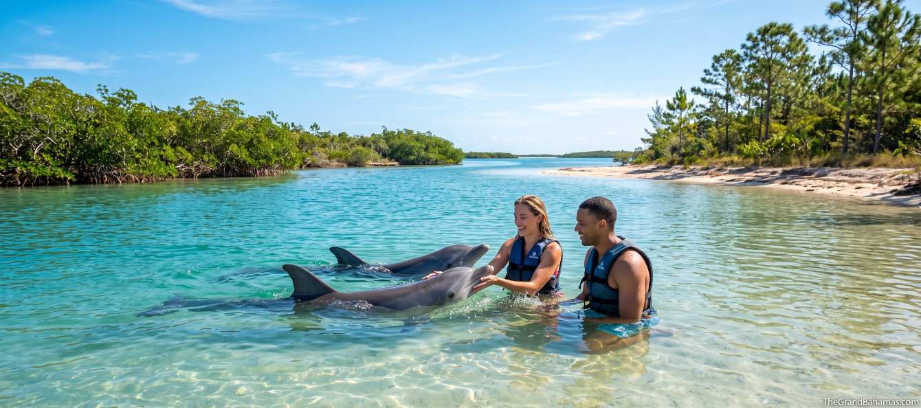 Swimming with the Dolphins in Grand Bahama Island